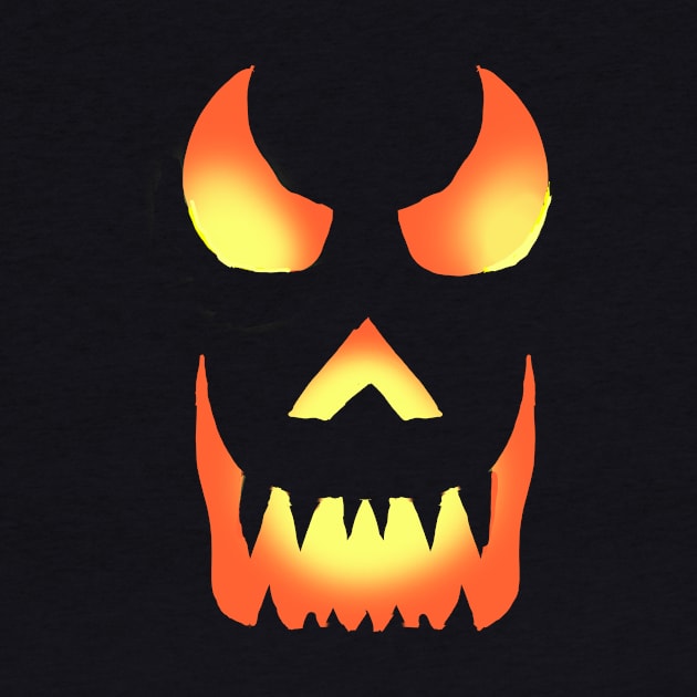 Evil Glowing Jackolantern Face by Eric03091978